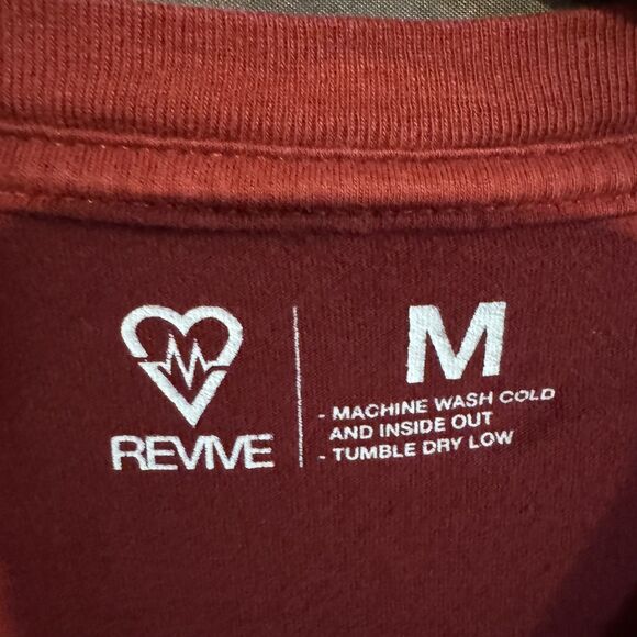 Red Skater M T-Shirt w/ Pizza & Skateboard Graphic Tee Men's Casual Short Sleeve - Picture 3 of 6